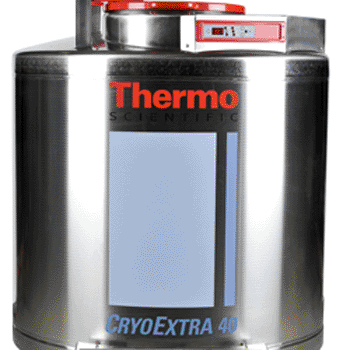 Image: The CryoExtra line of high-efficiency cryogenic storage containers (Photo courtesy of Thermo Fisher Scientific).